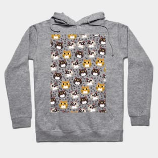 Cats and paw prints Hoodie